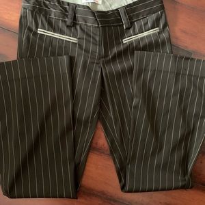 Alice + Olivia Brown Stripped Dress pants